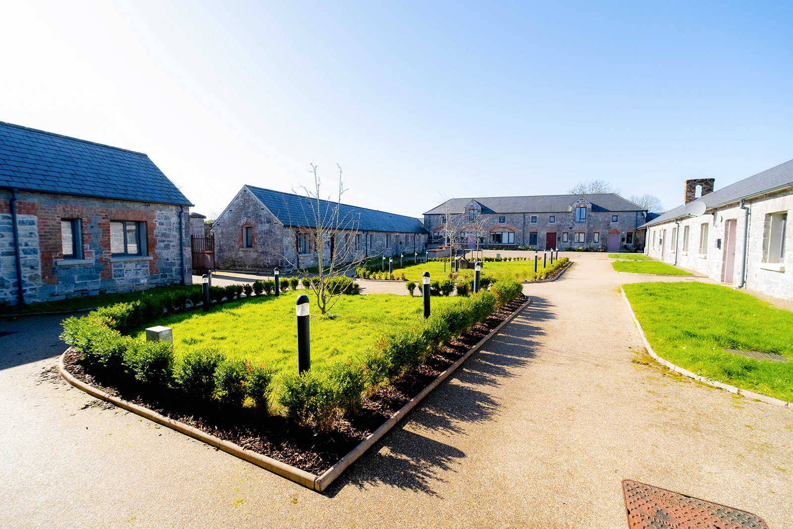 Main courtyard of Cuan An Chlair Centre - ground level.