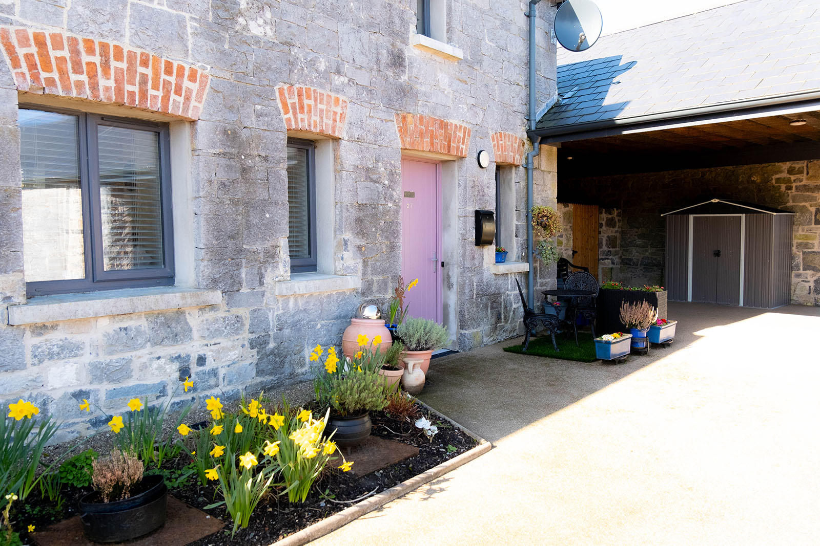 View of entrance to one of the units in the Cuan An Chlair Centre.
